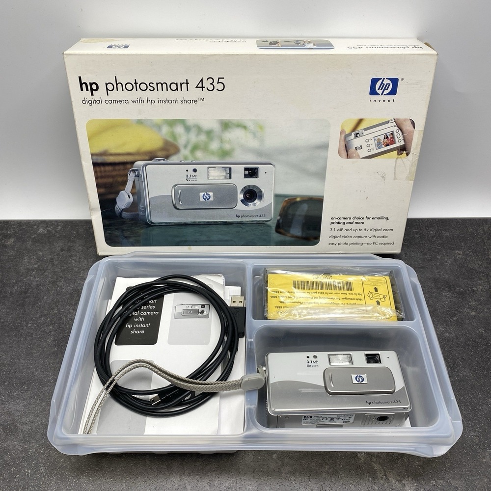 HP PhotoSmart 3.1MP Camera 5x Digital Zoom Video Audio Capture + Box Cord Manual